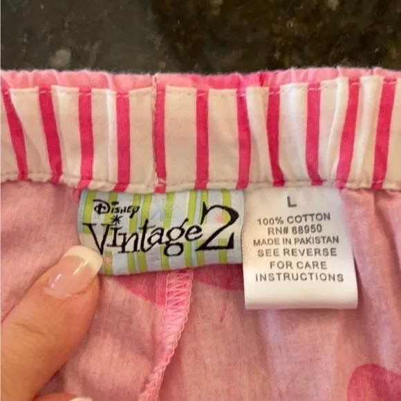 Sz L Disney *Tinkerbell* Pink Cotton PJ Pants - Picture 3 of 6